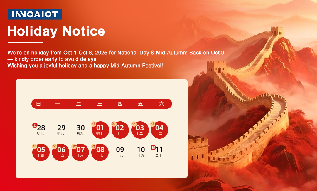 Holiday Notice (National Day & Mid-Autumn Festival)
